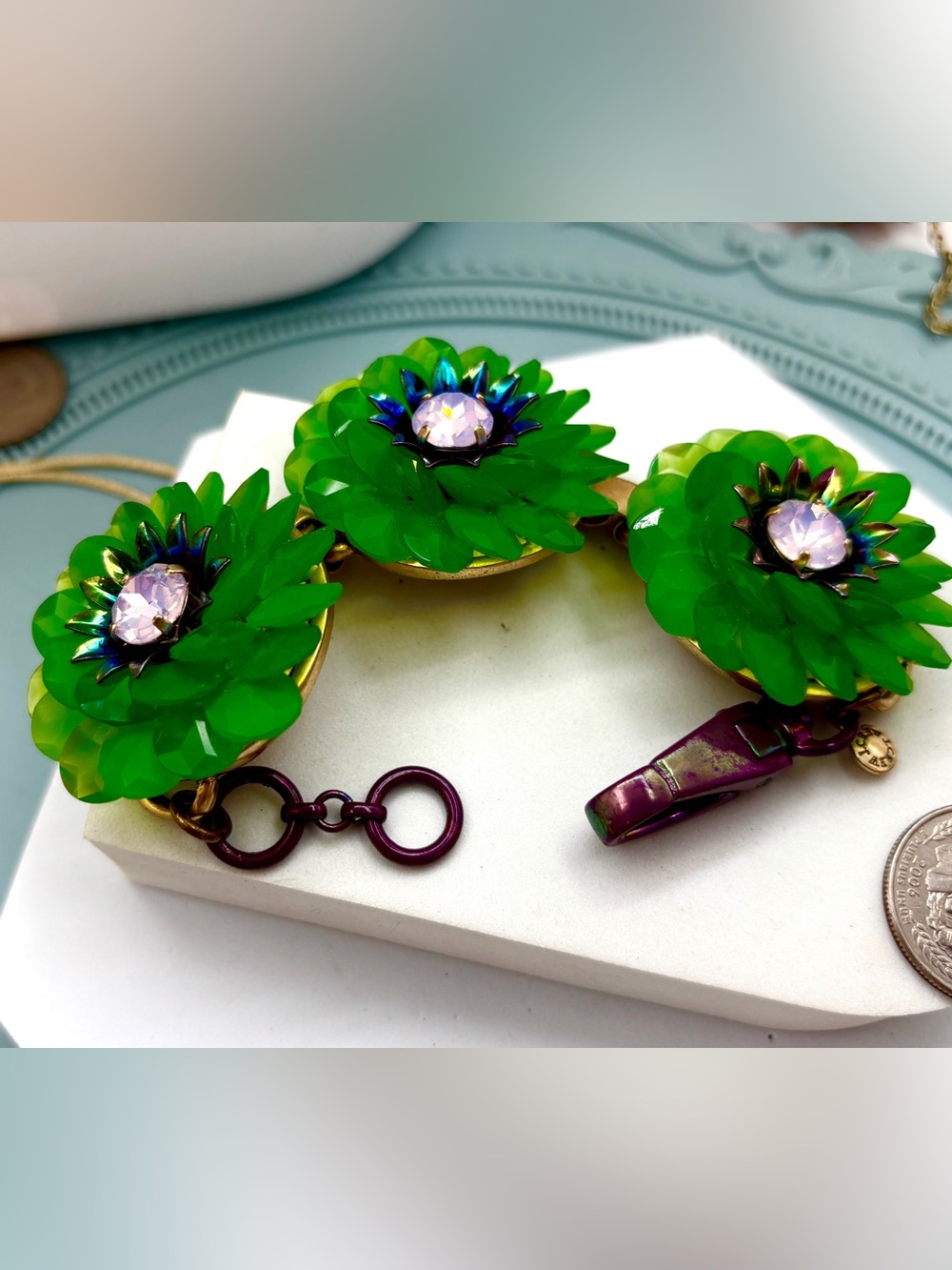 J.crew Vintage Crystal Statement Bracelet Sample